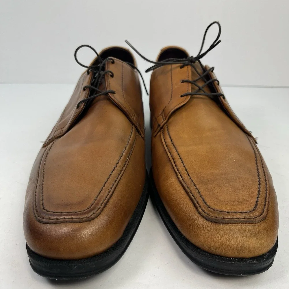 Allen Edmonds Tribeca Brown Leather Moc Toe Oxford Dress Shoes Men's Size 8D